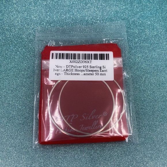 🦋  DJP Silver Jewelry  - Large Silver Hoop Earring - 925 Sterling Silver - NWT - Picture 2 of 4